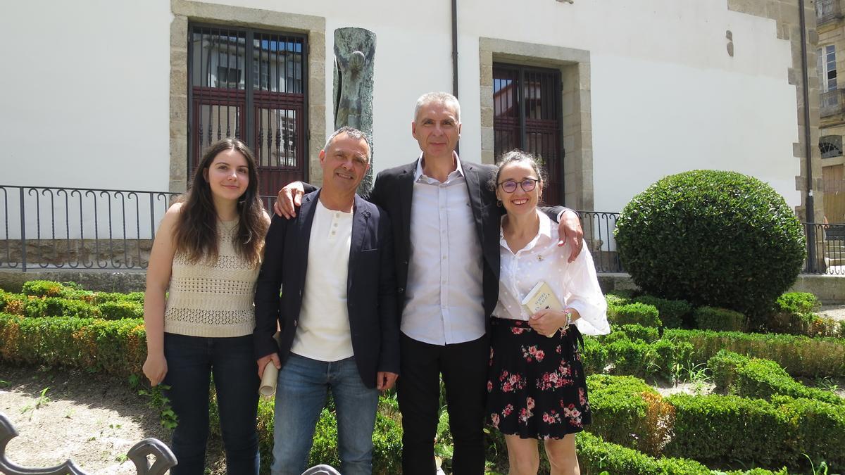 Los concejales del BNG Erea Blanco, Xosé Manuel Puga, Luís Seara y Rhut Reza