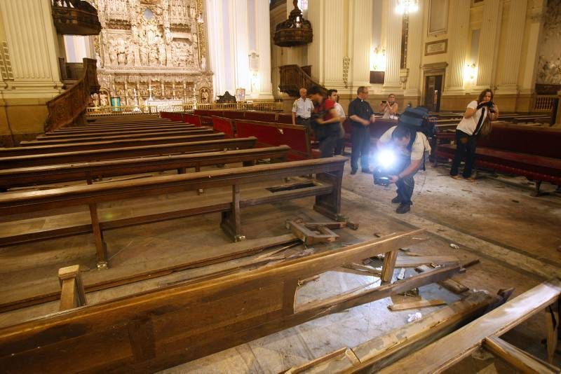 Fotogalería: Explosión en el interior de la basílica del Pilar