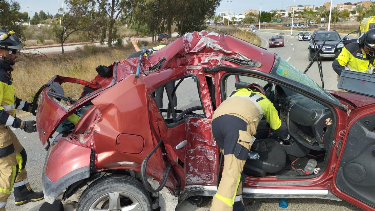 Estado del vehículo tras el accidente.