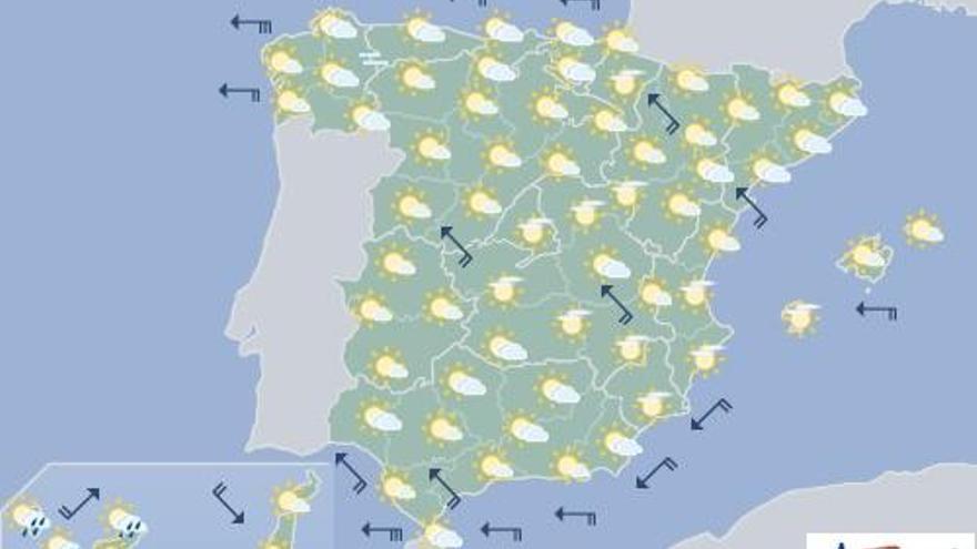 Probabilidad de lluvias débiles en el norte de Canarias