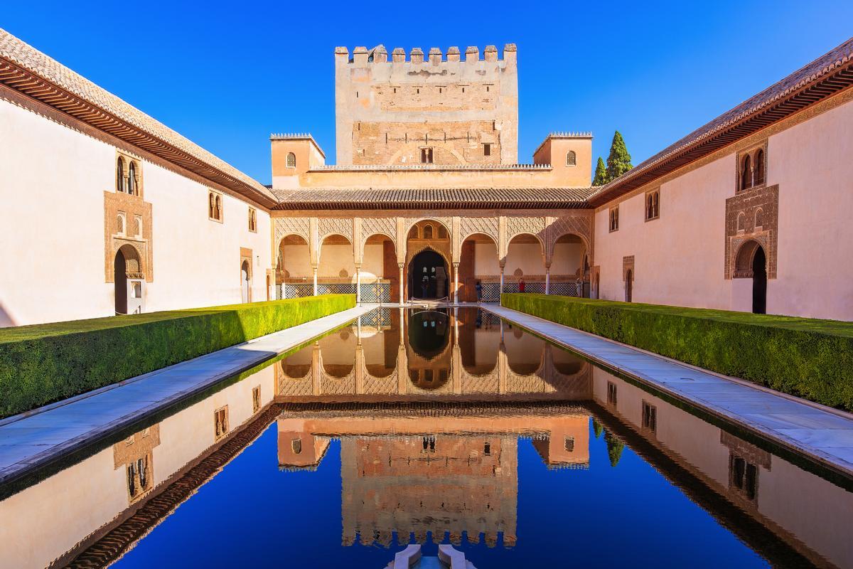 Palacios nazaríes dentro de la Alhambra de Granada