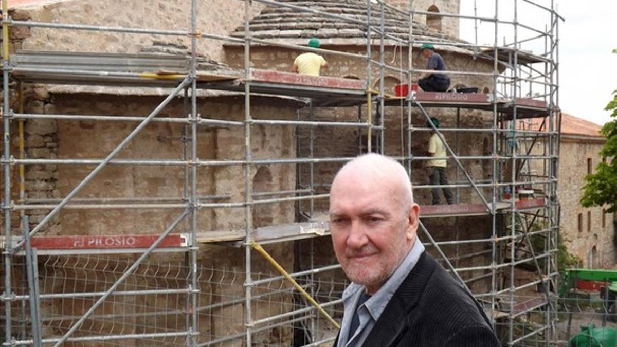 El pintor irlandés Sean Scully, este jueves en Montserrat.