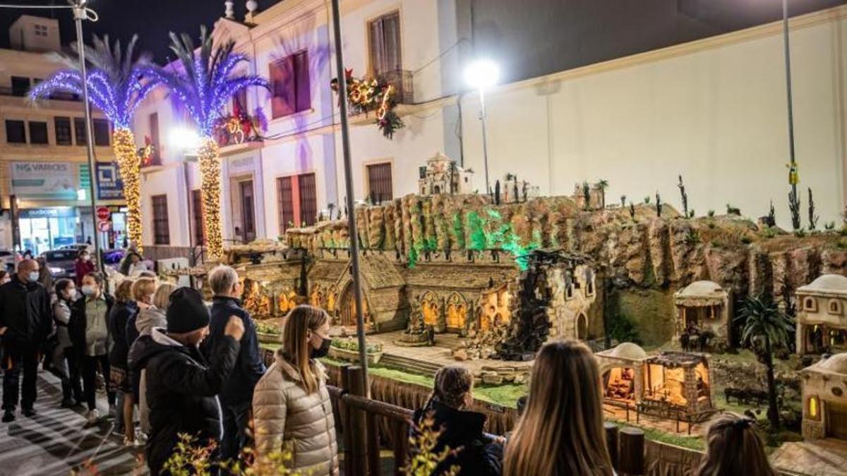 Belén municipal en una imagen de la Navidad de 2021