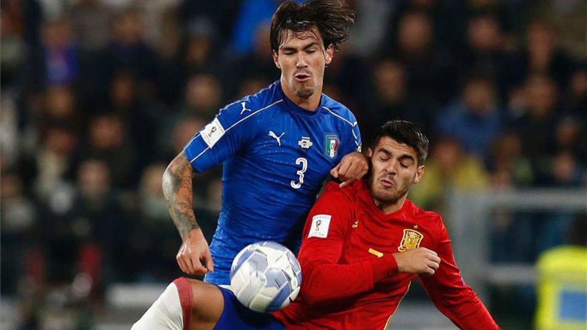 Romagnoli se enfrentó a España con la camiseta de Italia