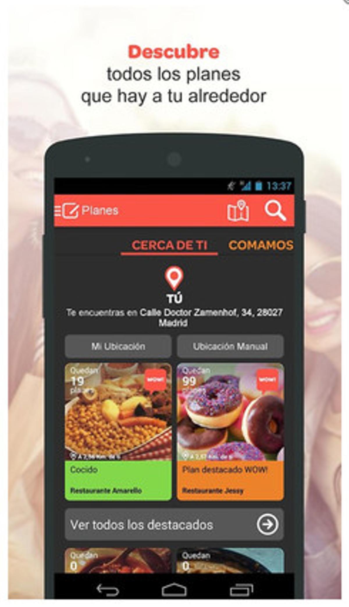 Captura de l’aplicació Whatsred. Captura de l’aplicació Whatsred.