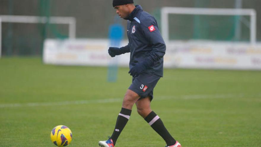 Entrenamiento del Deportivo en Abegondo.