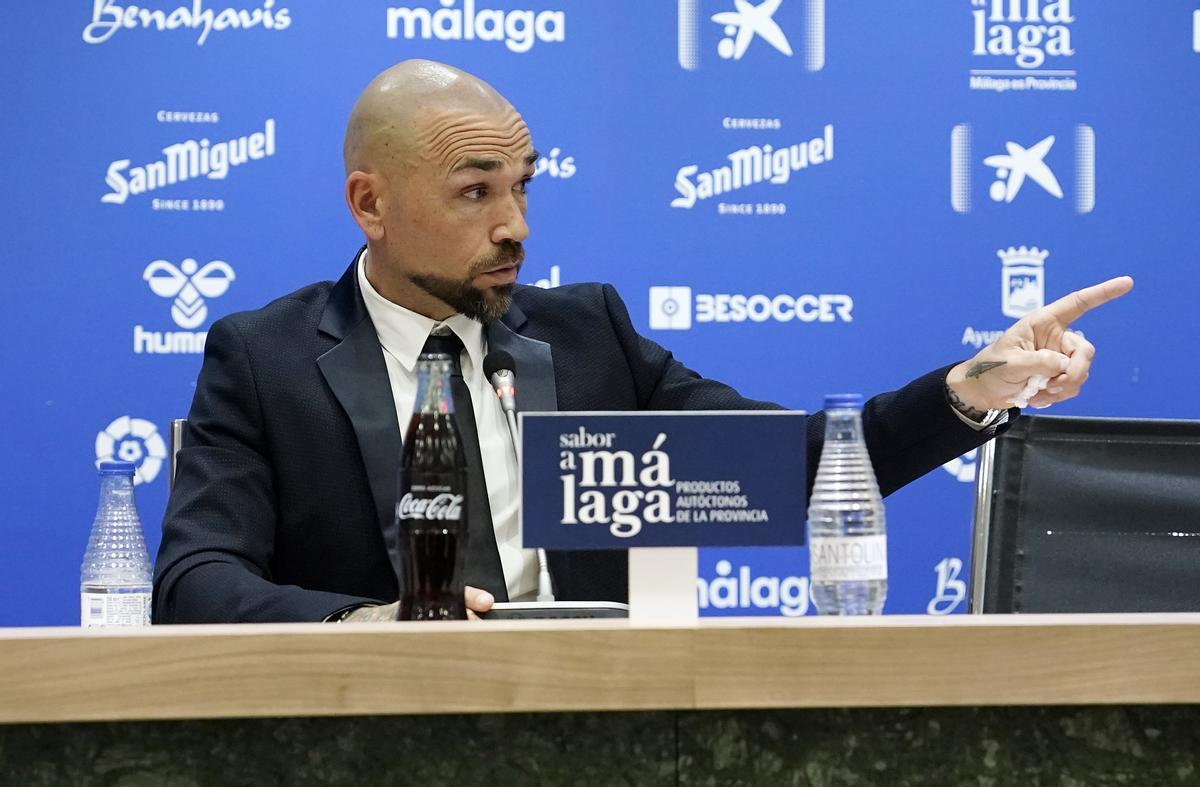 Manolo Gaspar, en la rueda de prensa del cierre del mercado invernal 2023.