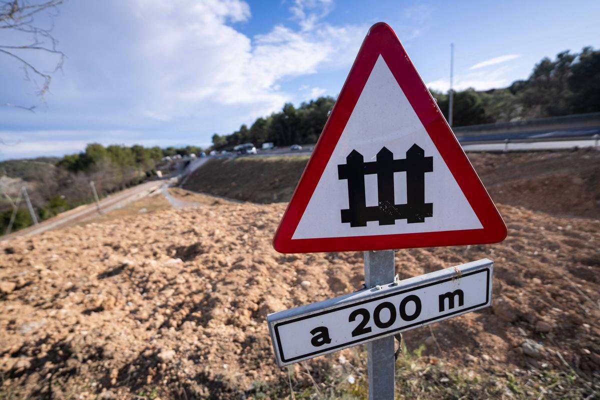 Imagen del punto del accidente ferroviario de Gelida, un mes después del siniestro.