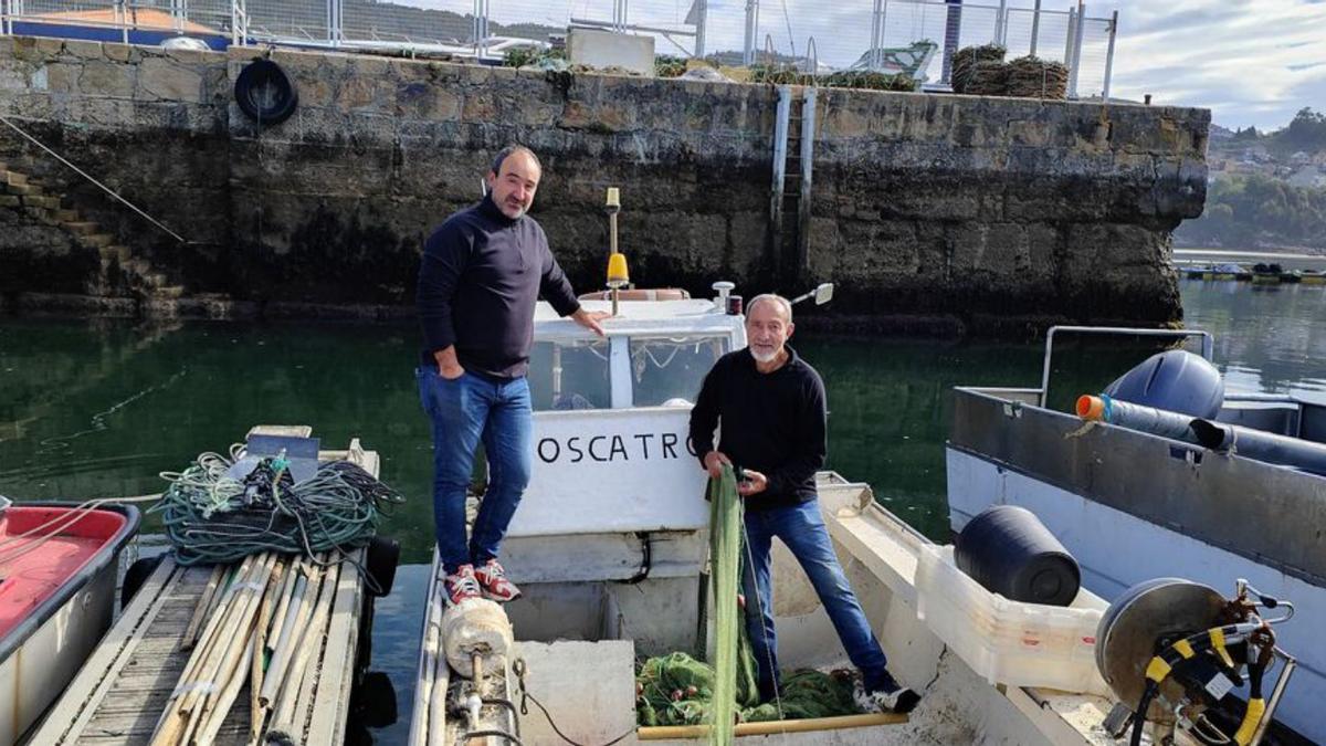 Benito y Ramón, ayer en Moaña