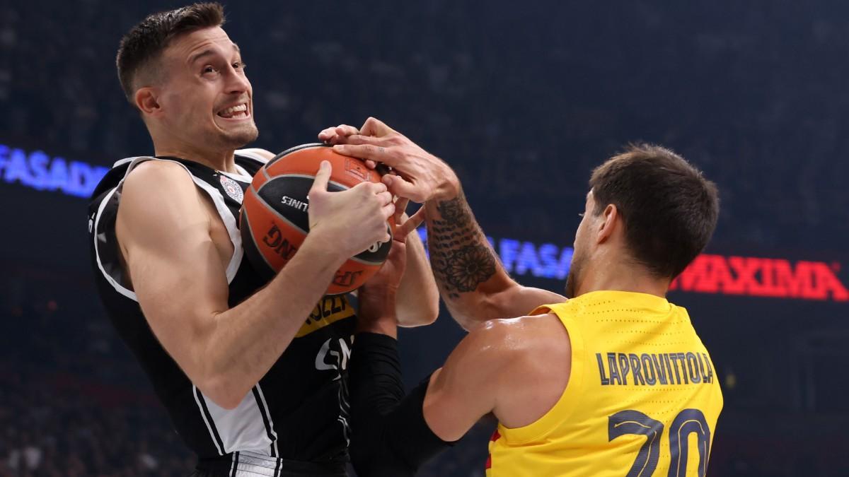 Nico Laprovittola, en el Partizán - Barça de la primera vuelta