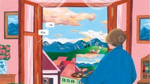 Viñeta del cómic de Mayte Alvarado Gabriele Münter. Las tierras azules.