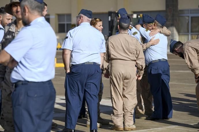 CANARIAS Y ECONOMIA 18-01-2019 BASE AEREA DE GANDO. TELDE-INGENIO. Ejército del Aire. Bienvenida del escuadrón del 10ª contingente del destacamento rappa en Sigonella.  FOTOS: JUAN CASTRO