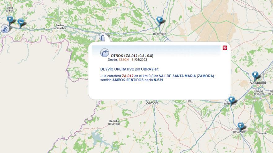 Tráfico condicionado: cortada la carretera N-525 en Zamora por obras