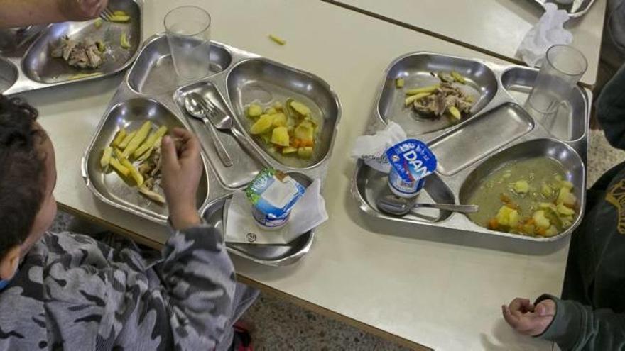 Comedor escolar en un colegio de la provincia.