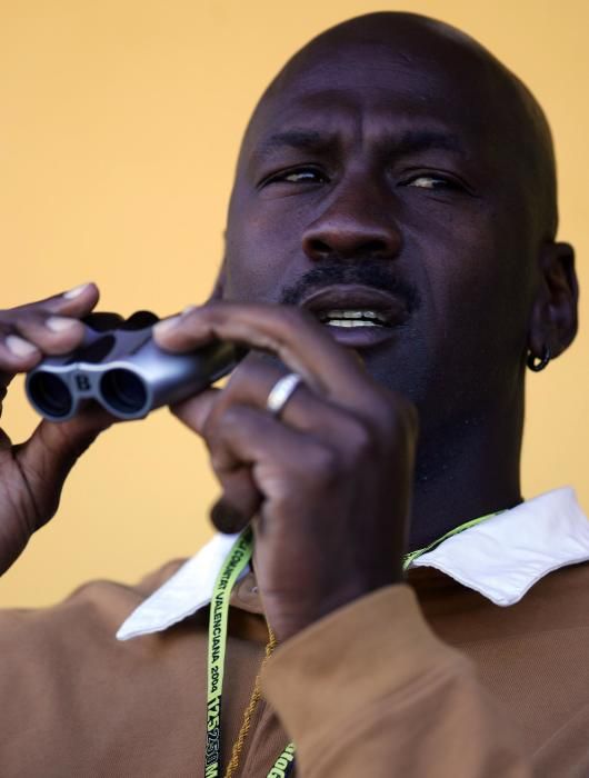 Michael Jordan en su visita a Cheste MotoGP