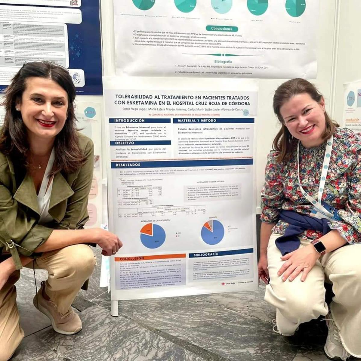 Las enfermeras investigadoras del hospital Cruz Roja de Córdoba Sonia Vega y Estela Mayén.
