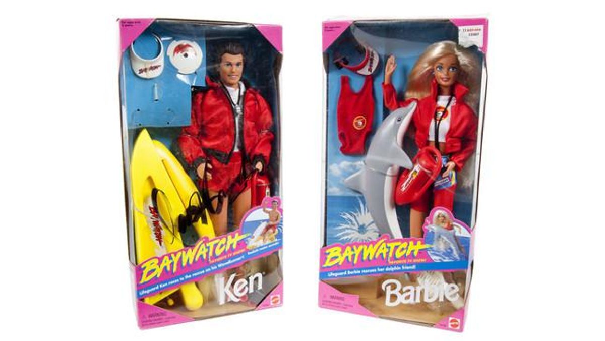Pamela Anderson i David Hasselhoff, versió Mattel.