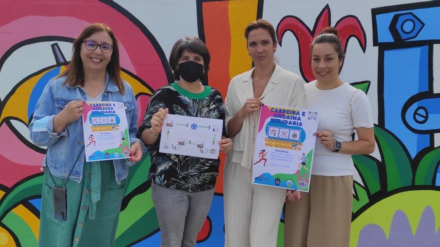 El colegio Virxe Milagrosa organiza una andaina solidaria con los Superhéroes del Morrazo