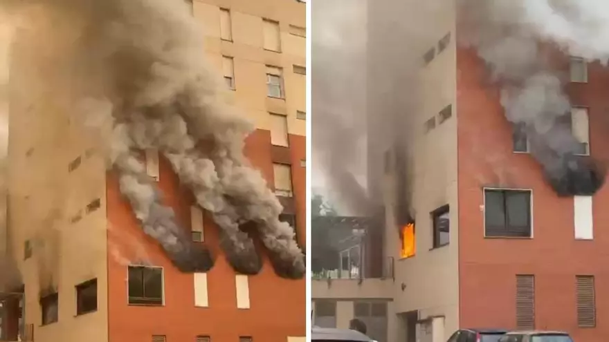 Vídeo | Arde un bar en la barriada Cerro Gordo de Badajoz