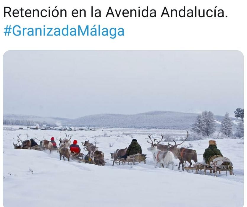 Los memes de la granizada caída en Málaga