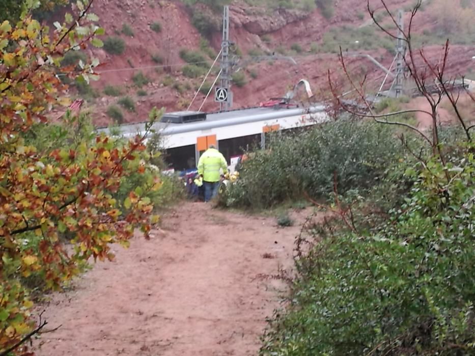 Descarrilament d'un tren a Vacarisses