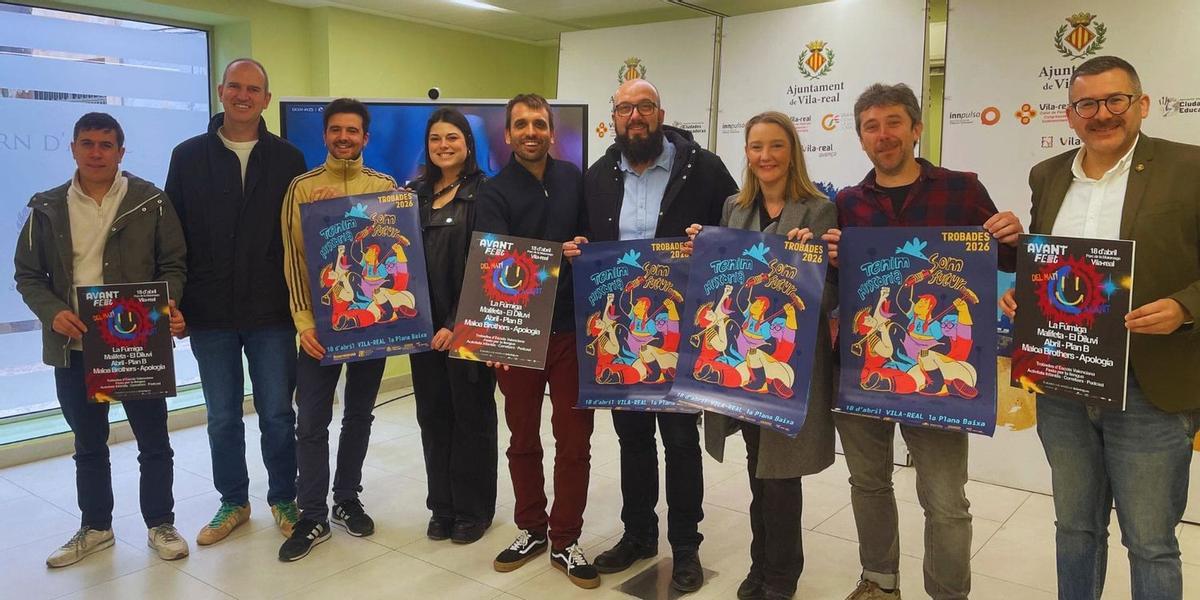 Regidors de Vila-real i integrants de l'organització de la Trobada d'Escola Valenciana i del festival Avant Fest han presentat aquest dimecres la programació dels dos esdeveniments.