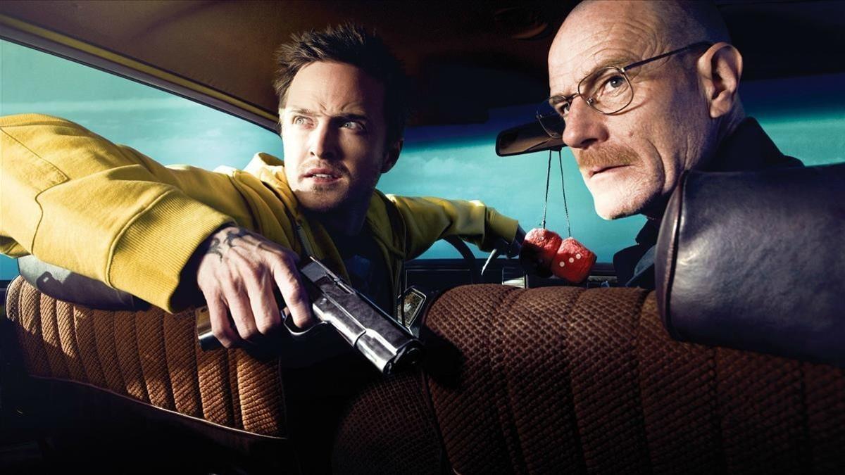 Bryan Cranston y Aaron Paul, en una escena de la serie Breaking bad