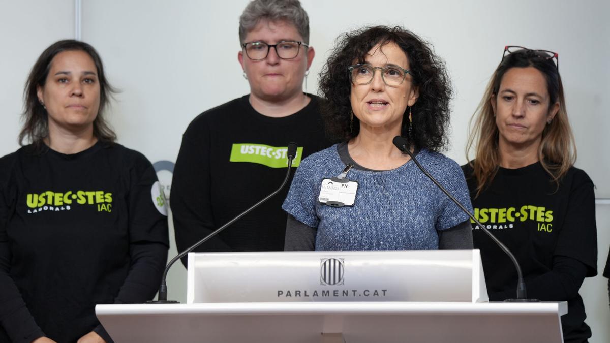 La portaveu de Personal Laboral de l'USTEC, Eva Costa