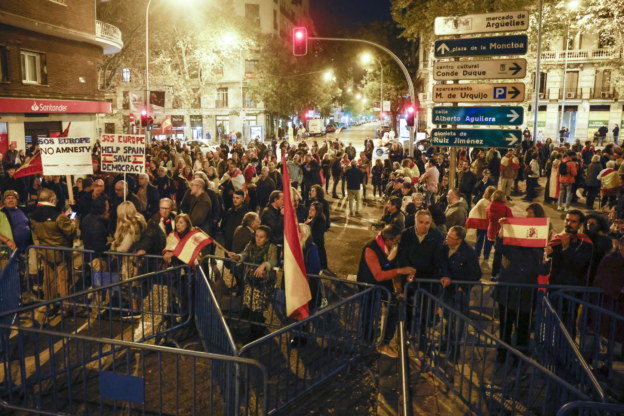 Rally in Madrid against amnesty of Catalan separatist leaders