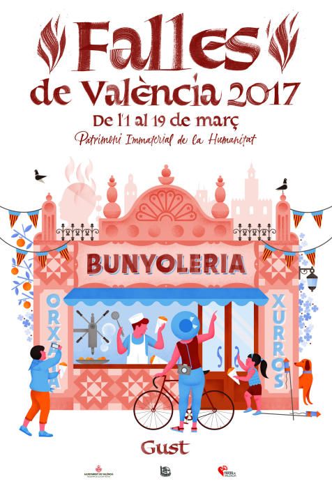 Los carteles oficiales de las Fallas 2017