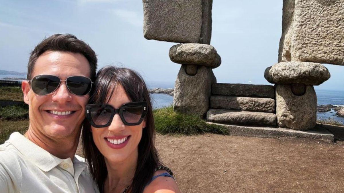 Patricia Pardo y Christian Gálvez durante sus vacaciones en Galicia