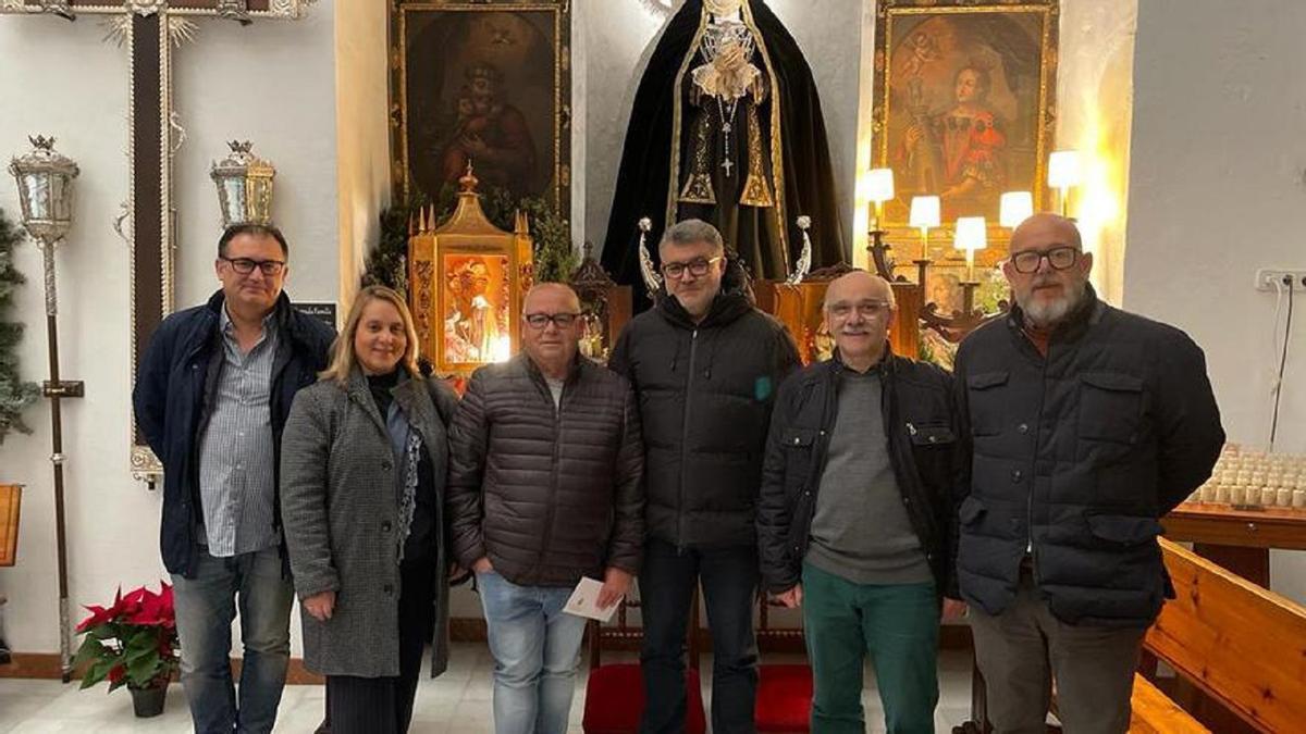 Representantes de la Agrupación de Cofradías de Priego, en la elección del cofrade.ejemplar.