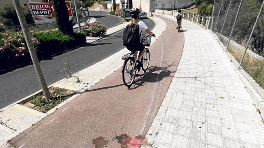 Lugar en el que se produjo el atropello mortal en la avenida Picasso, en Palma.