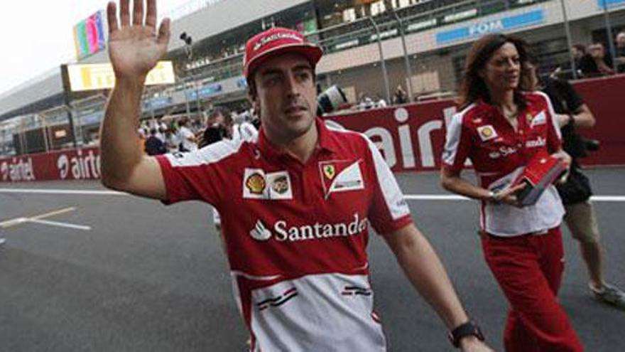 Fernando Alonso en el circuito de Shangai