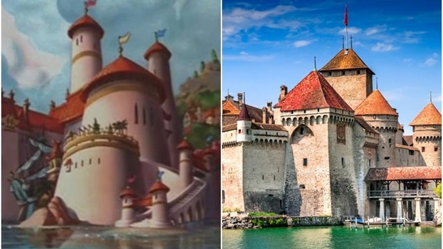 El castillo de Eric es un calco del Castillo de Chillon en Suiza. 