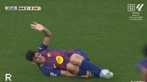 Gerard Martín, en el suelo