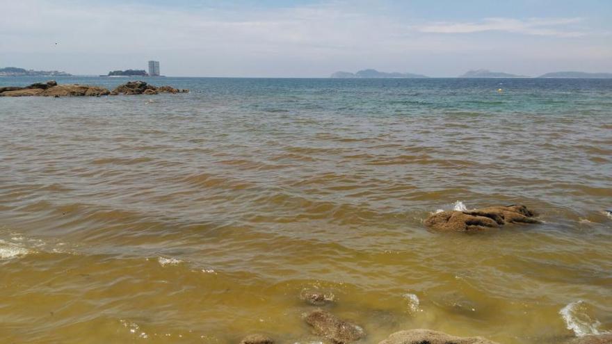 Marea roja en Samil y mar de ardora esta noche Faro de Vigo