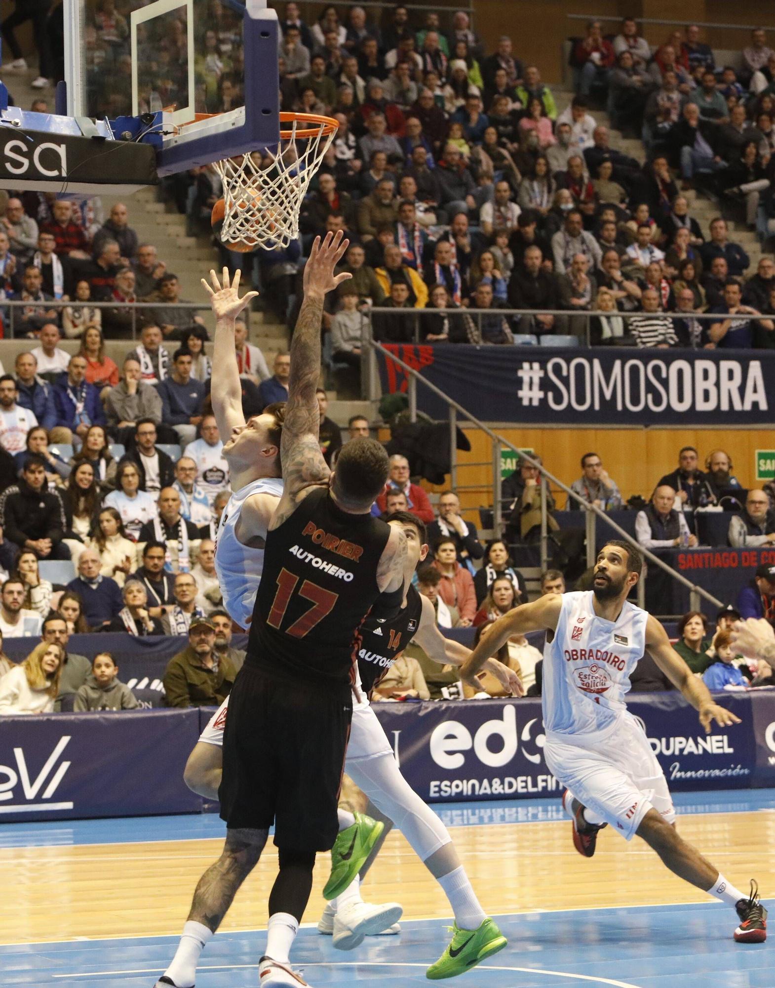 El Obradoiro cae ante el líder de la ACB: Obradoiro 78 - 84 Real Madrid