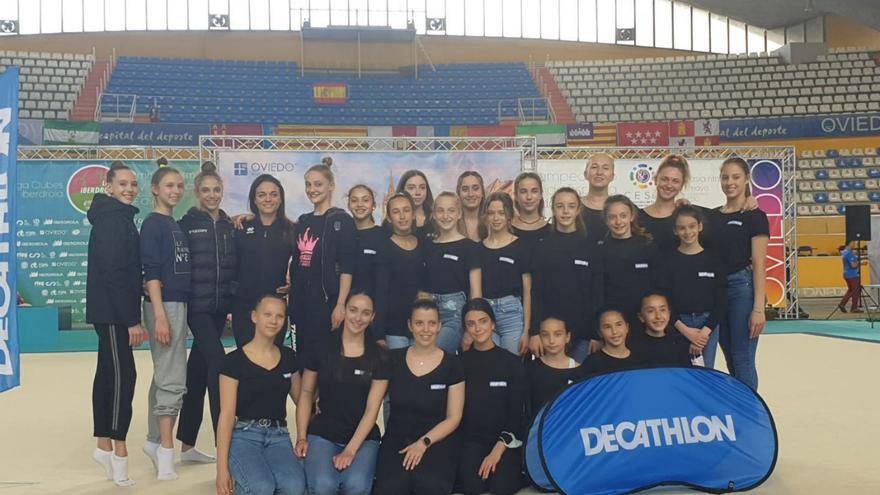 Gimnasia Rítmica: Un oro y dos platas, cosecha asturiana en la segunda fase de Oviedo