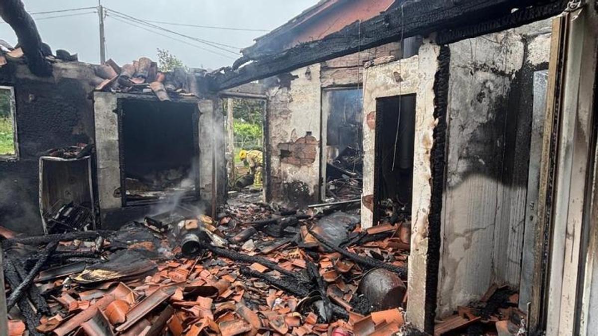 La casa quedó totalmente calcinada