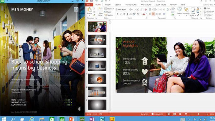 Captura de pantalla de Windows 10.