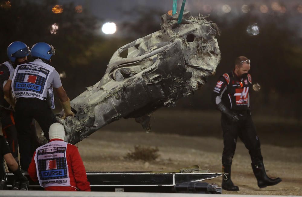 Accidente de Romain Grosjean en el GP de Baréin de Fórmula 1.