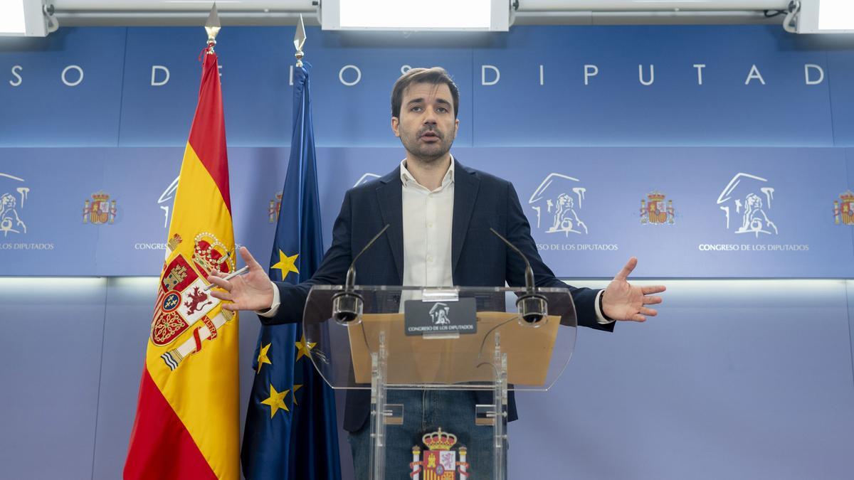 El diputado de Podemos Javier Sánchez Serna en el Congreso de los Diputados.