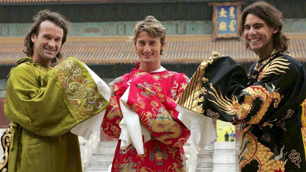 Carlos Moyà, Juan Carlos Ferrero y Rafa Nadal