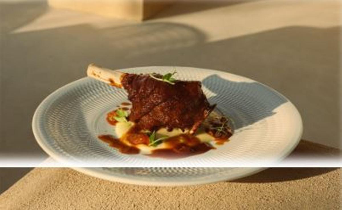 Lechona rellena al estilo medieval con boniato asado