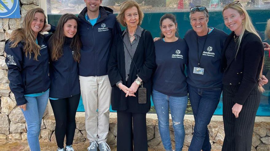La Reina Sofía amplía su colaboración con Palma Aquarium para preservar las tortugas marinas rescatadas en Mallorca