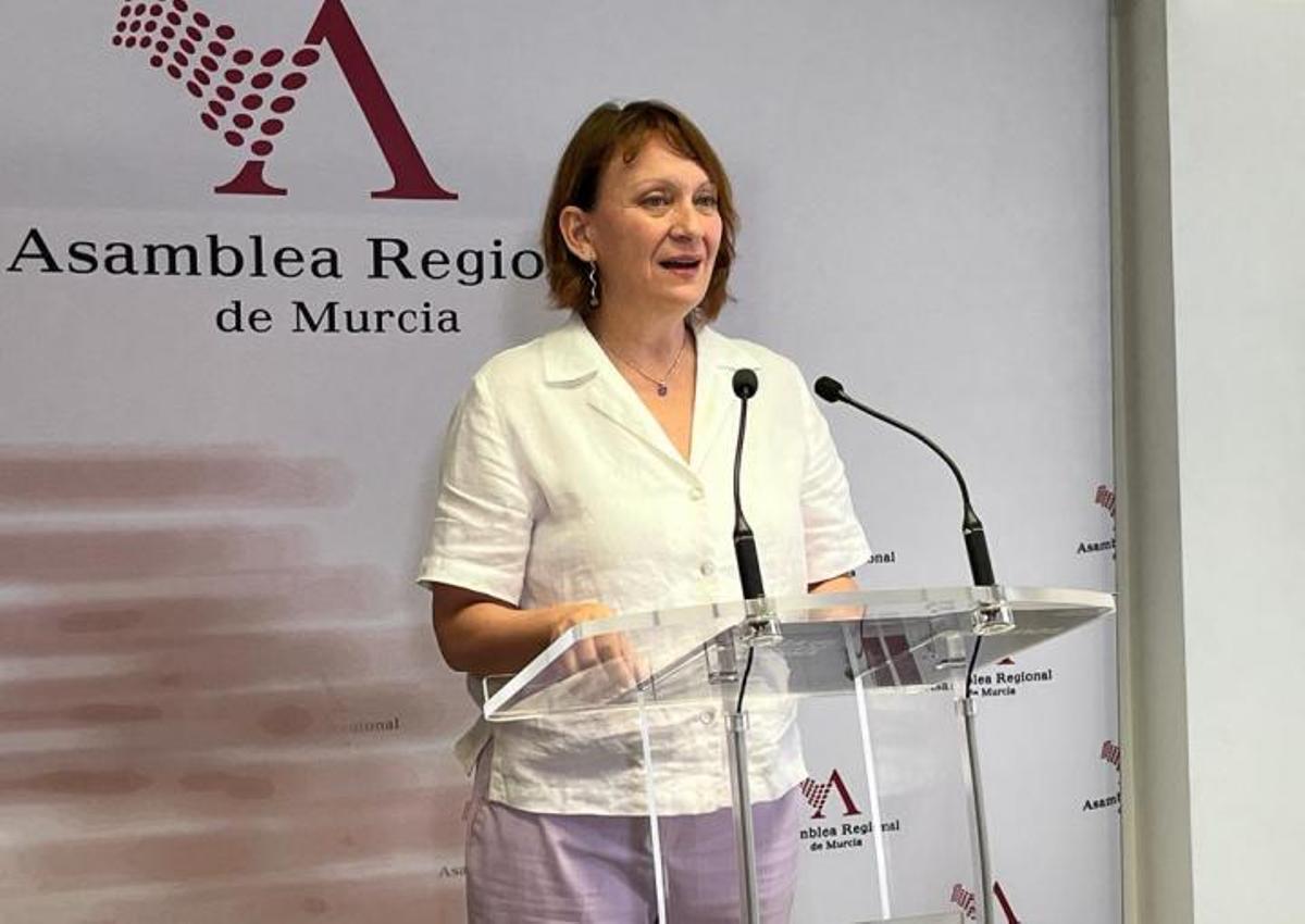 María Marín, portavoz de Podemos en la Asamblea.