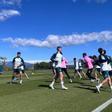 El Málaga CF entrenó en Gerona antes de partir a Riazor.