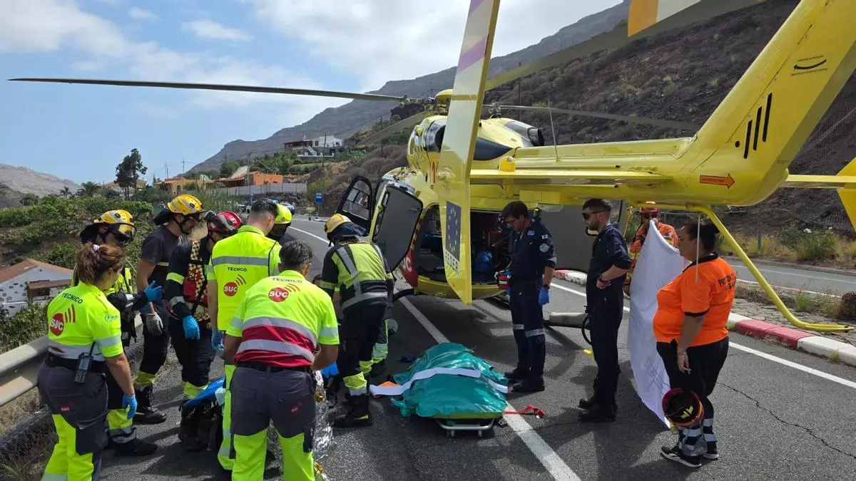 Grave accidente de moto en Gran Canaria