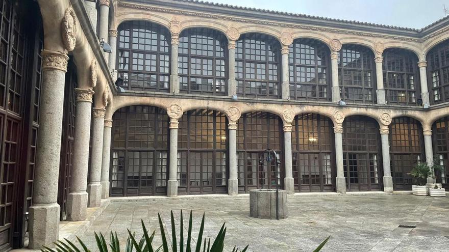 Patio plateresco del palacio de los Condes de Alba y Aliste en el que se intervendrá.